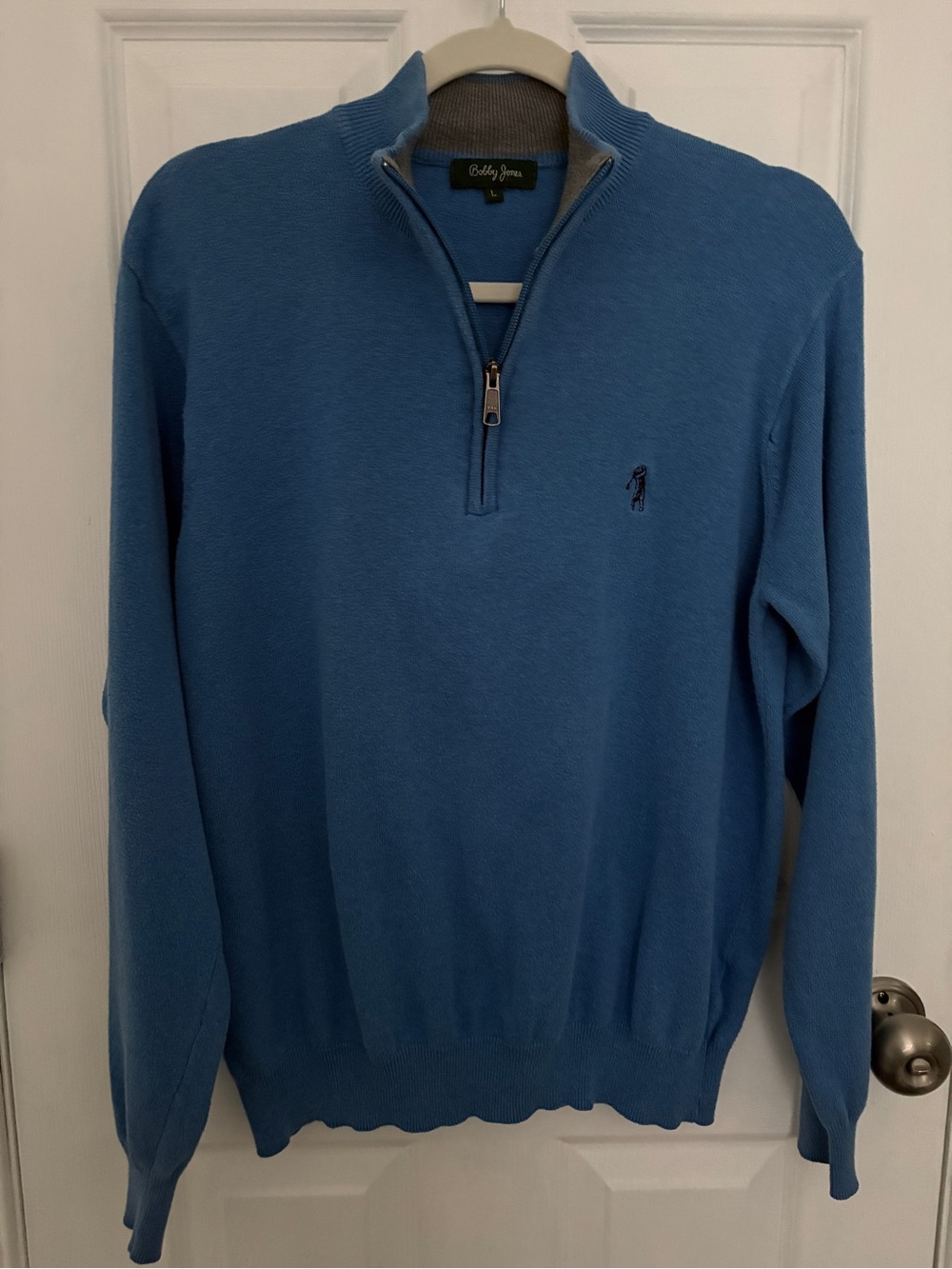 Bobby Jones Men's Sky Blue Quarter-Zip Sweater#0038